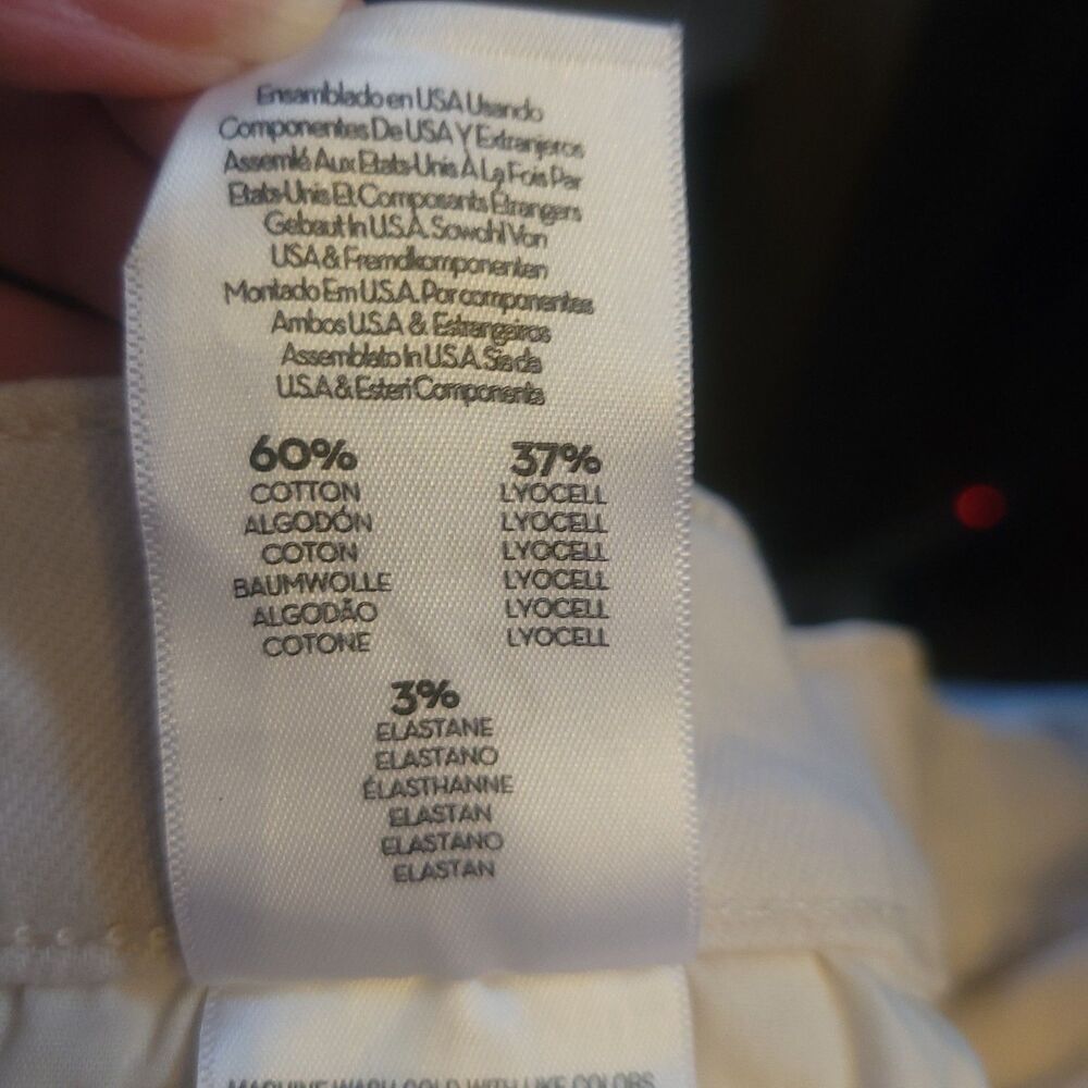 Mother The Mid Rise Smokin' Double Flood Size 32 Cream Cropped Designer Demin - Picture 11 of 15